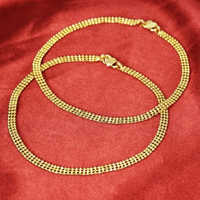 Classy Gold Plated Designer Lee Chain Anklets/Paayal