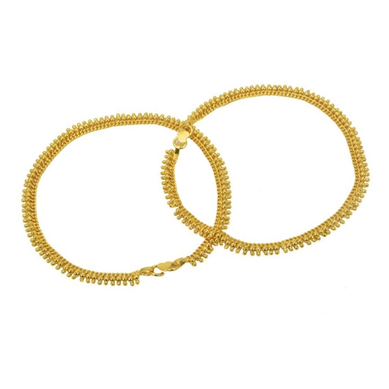 Elegant Gold Plated Designer Chain Anklets