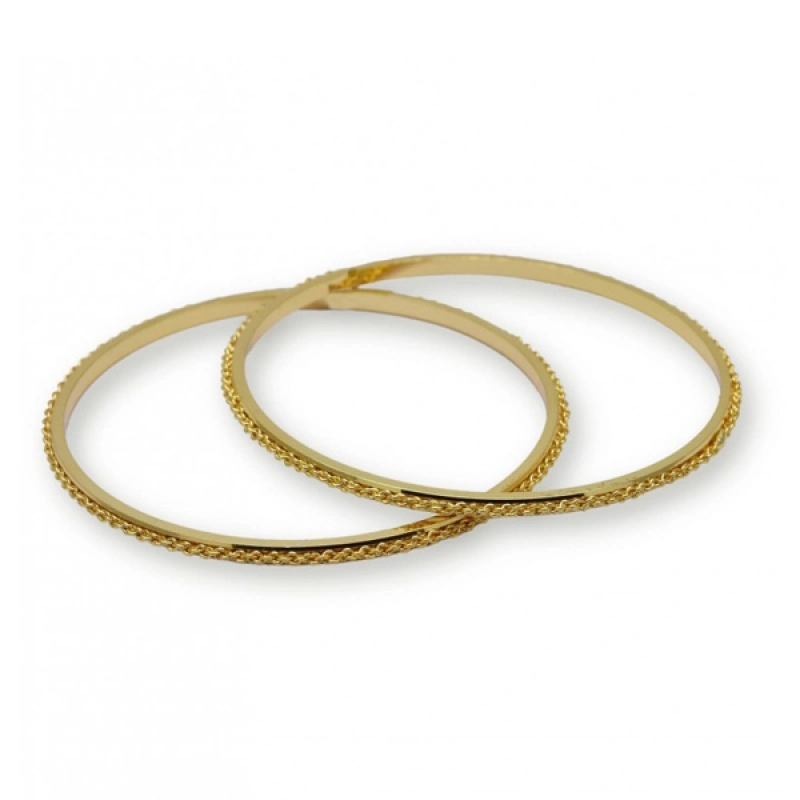 Elegant Gold Plated Link Chain Design Bangles