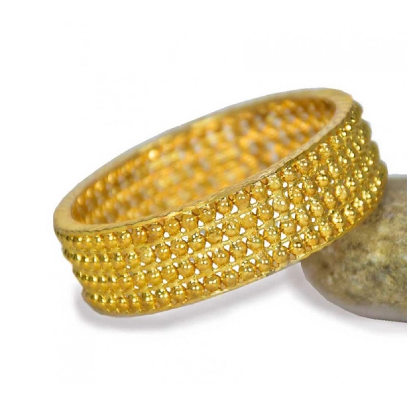 Gold Plated Bombay Broad Bangles For Girls