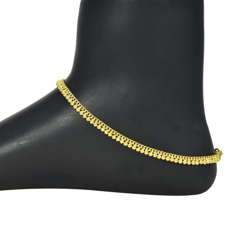 Gold Plated Traditional Beads Anklets