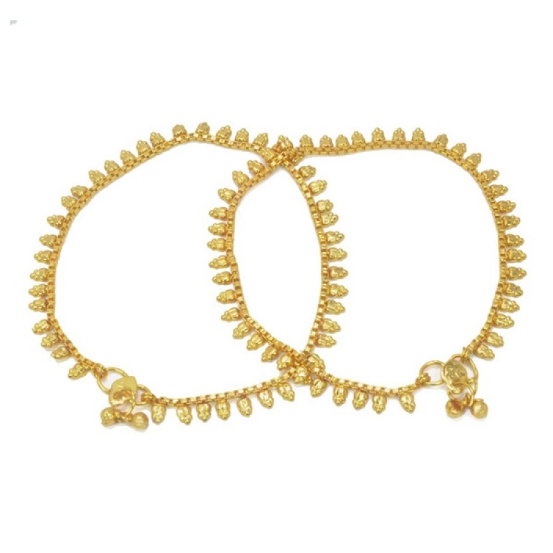 Micro gold Plated Buds Design Anklets/Payal