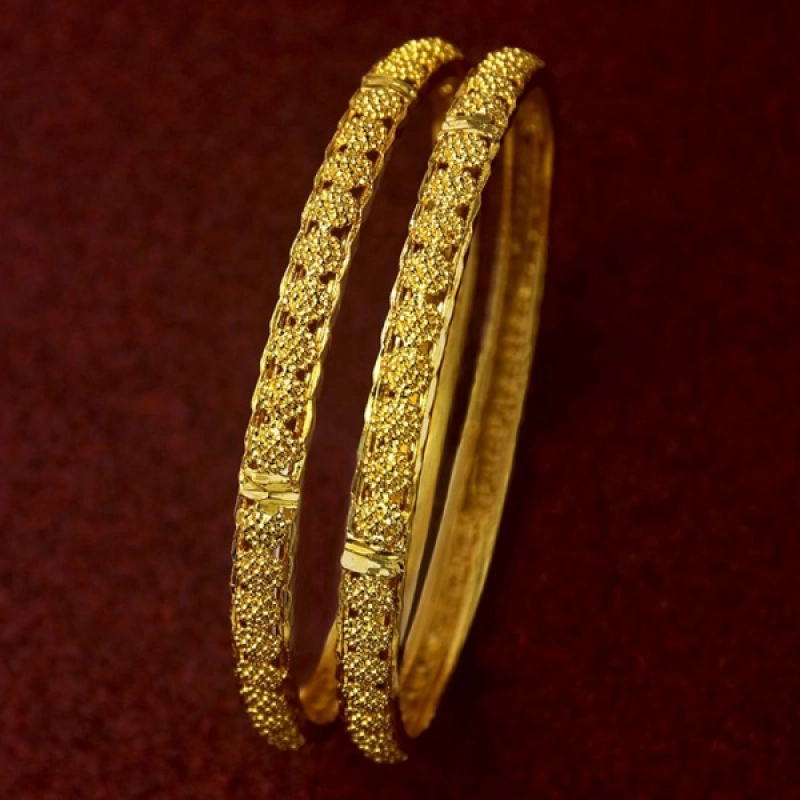 SOUTH INDIAN GOLD PLATED DESIGNER BANGLES FOR WOMEN