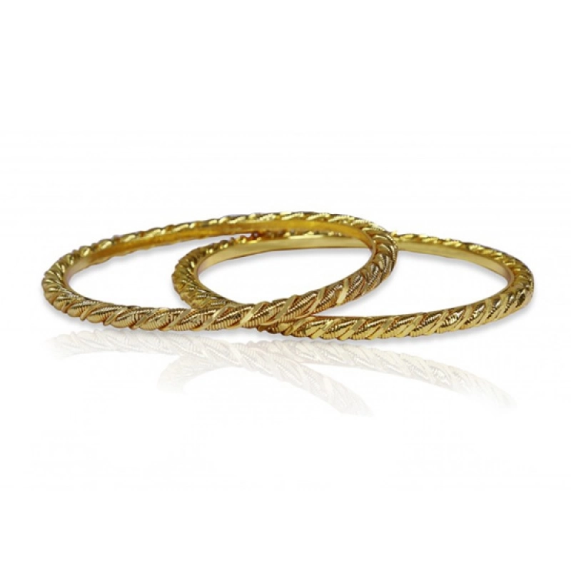 STYLISH GOLD PLATED DESIGNER WIRE BANGLES