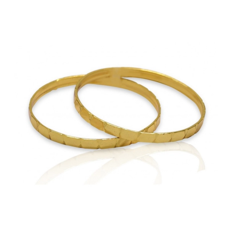 CUTE MICRO GOLD PLATED BABY BANGLES FOR 6-18 MONTHS