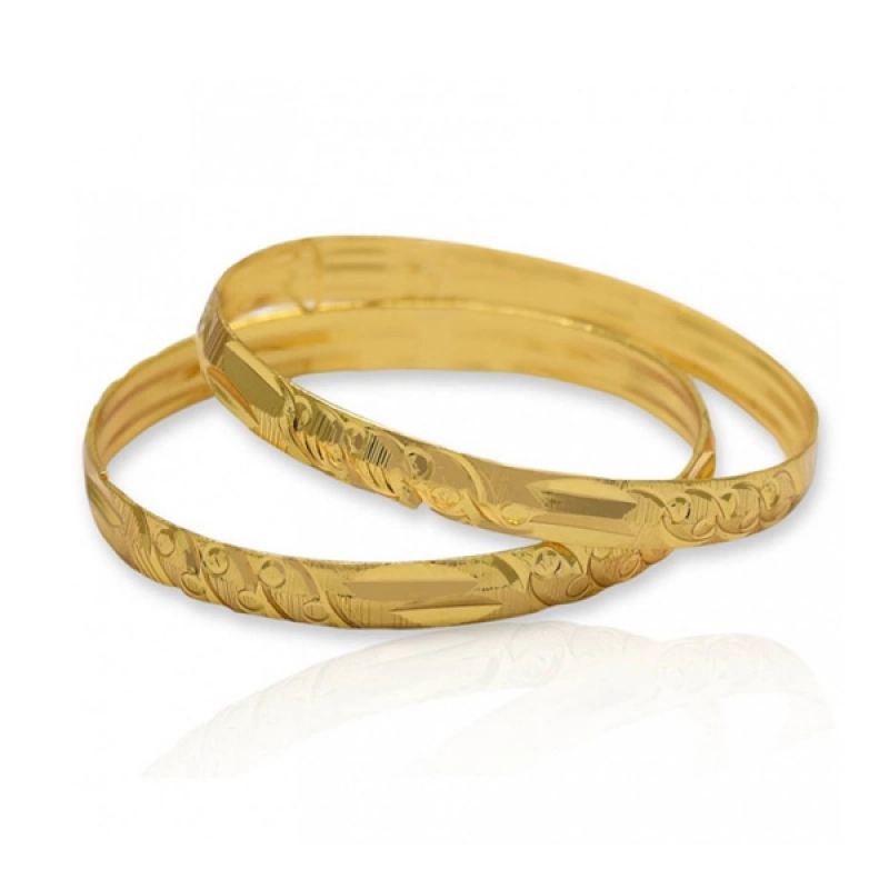 CUTE MICRO GOLD PLATED SMALL BABY BANGLES 3-6 MONTHS