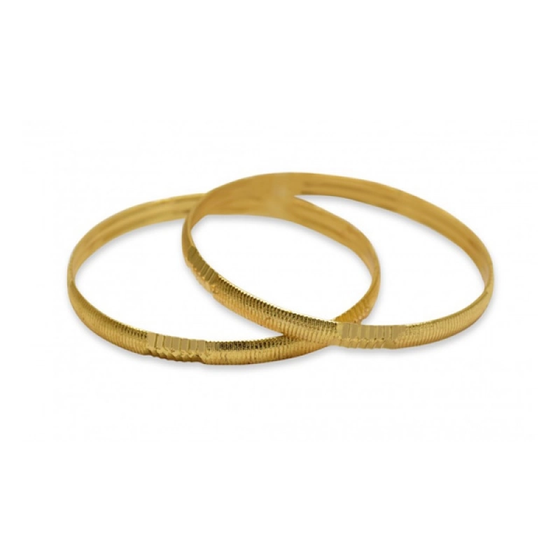 SIMPLE GOLD PLATED BABY BANGLES 2-5 YEARS