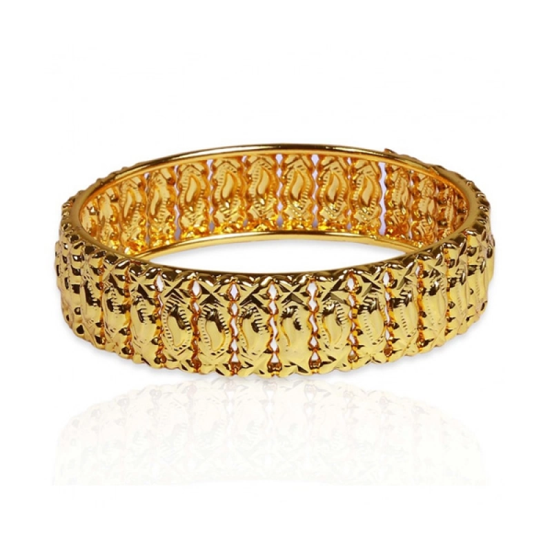 STUNNING MEDIUM SIZE GOLD PLATED BANGLE FOR GIRLS AND WOMEN