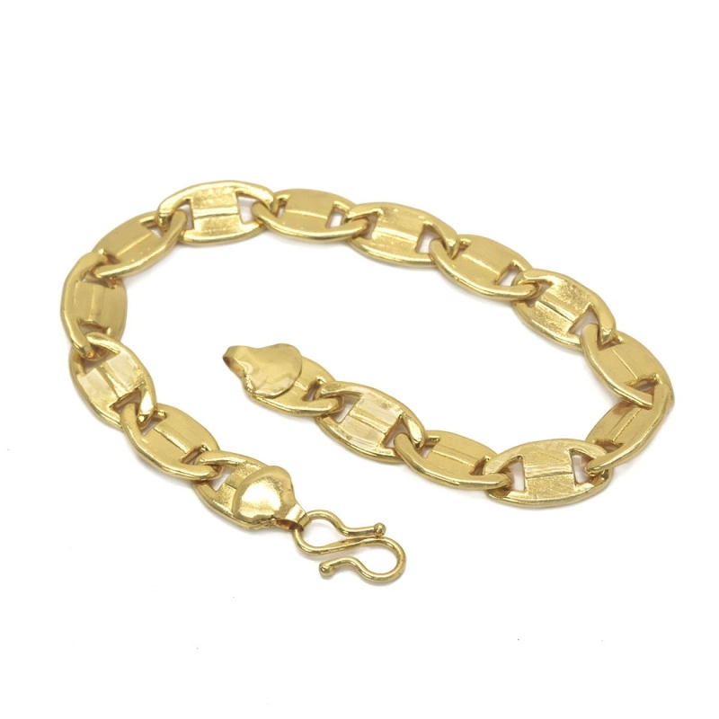 STYLISH GENTS THICK GOLD PLATED BRACELET