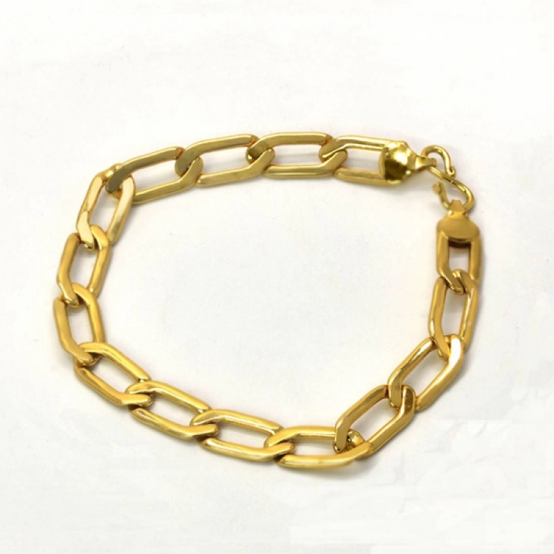 FABULOUS TWISTED MEN'S THICK GOLD PLATED BRACELET