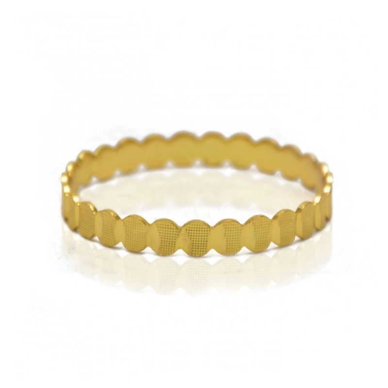 GOLD PLATED ROUNDED DESIGN CUTE BABY BANGLES