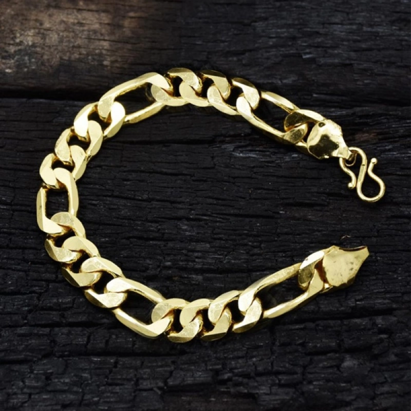 GOLD PLATED THICK SACHIN GENT'S BRACELET