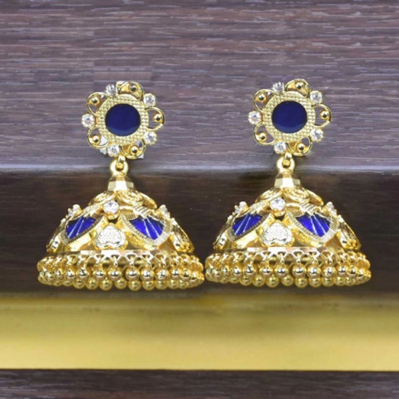 1 gram Gold plated Jhumka earrings
