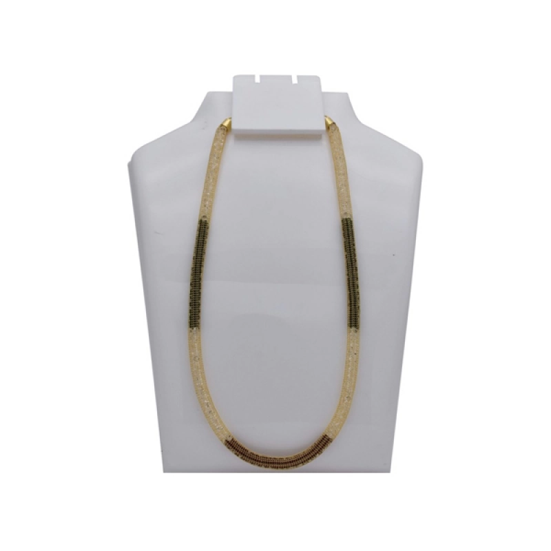 GOLD PLATED THICK MULTI COLOUR CRYSTAL FILLED MESH CHAIN