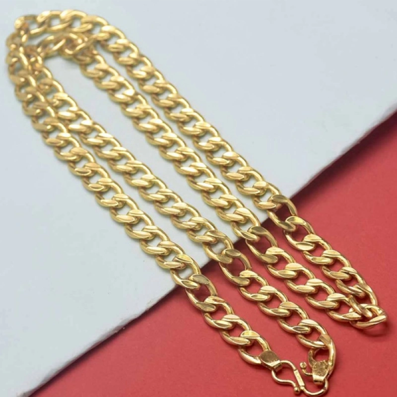 POPULAR GOLD PLATED GENT'S DESIGNER CURB LINK CHAIN