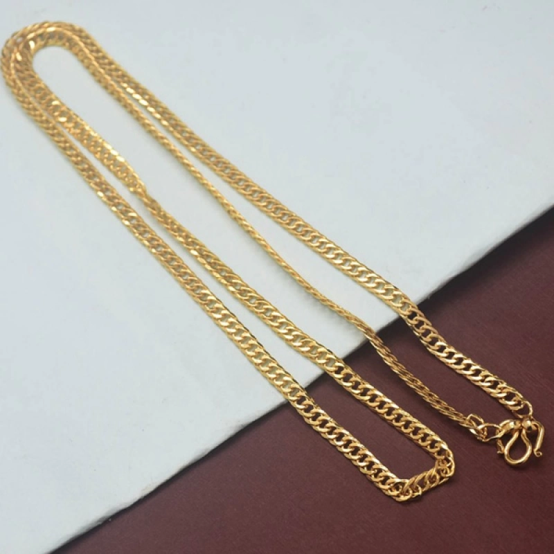 UNISEX GOLD PLATED DESIGNER CURB LINK CHAIN