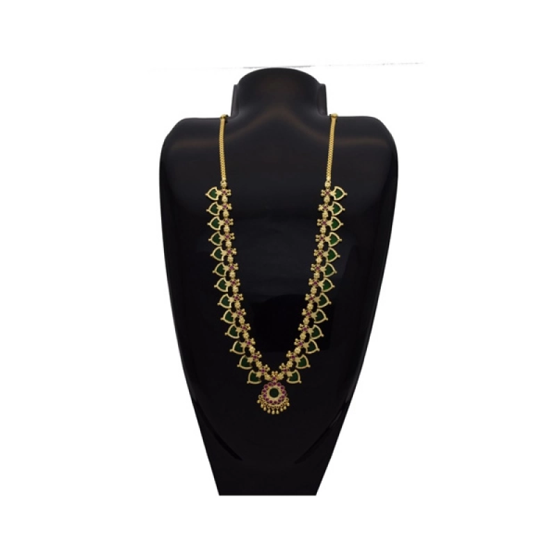 CLASSIC GOLD PLATED KERALA TRADITIONAL PALAKKA NECKLACE