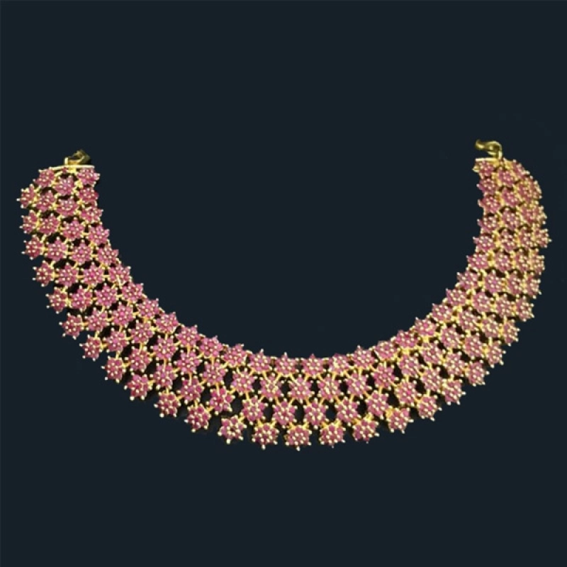 DAINTY PREMIUM GOLD PLATED RUBY STAR NECKLACE