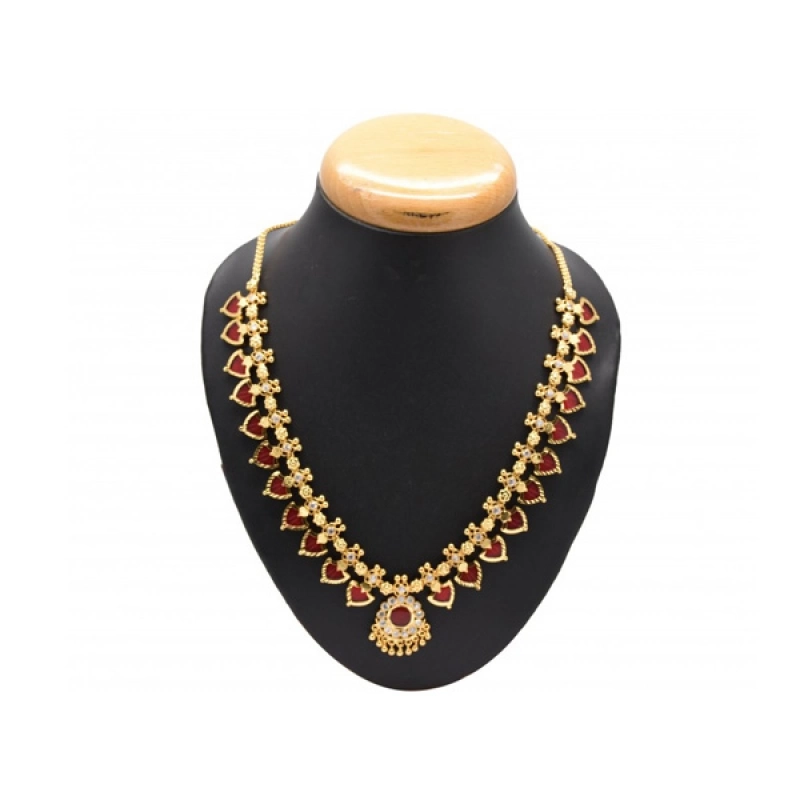 GOLD PLATED TRADITIONAL INDIAN PALAKKA NECKLACE