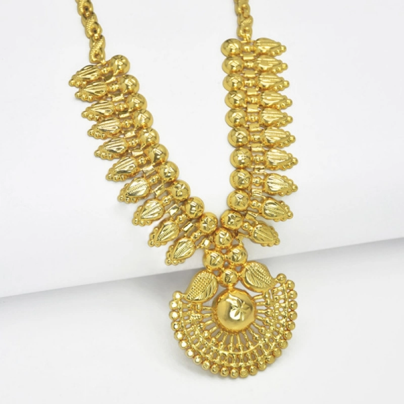 TRADITIONAL GOLD PLATED BUBBLES DESIGN JASMINE NECKLACE