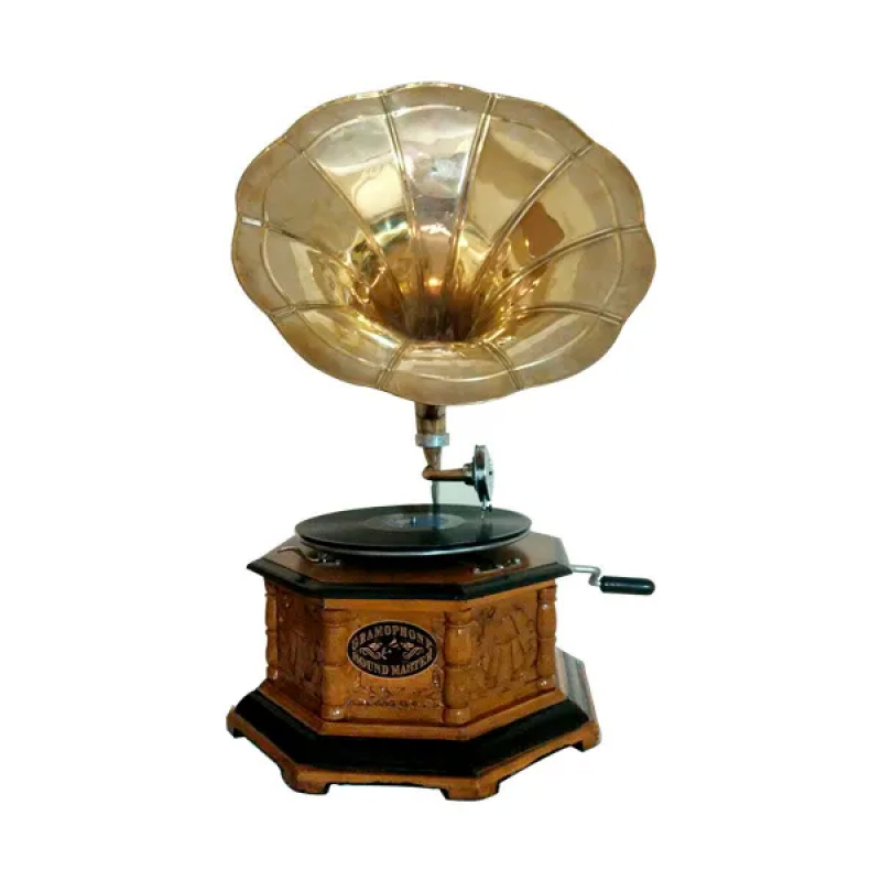 Brown Base Antique Gramophone