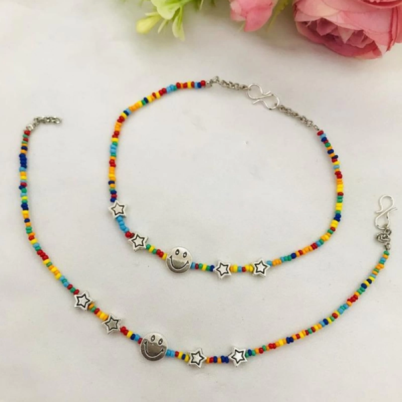 Handmade Multicolor Beads Anklet