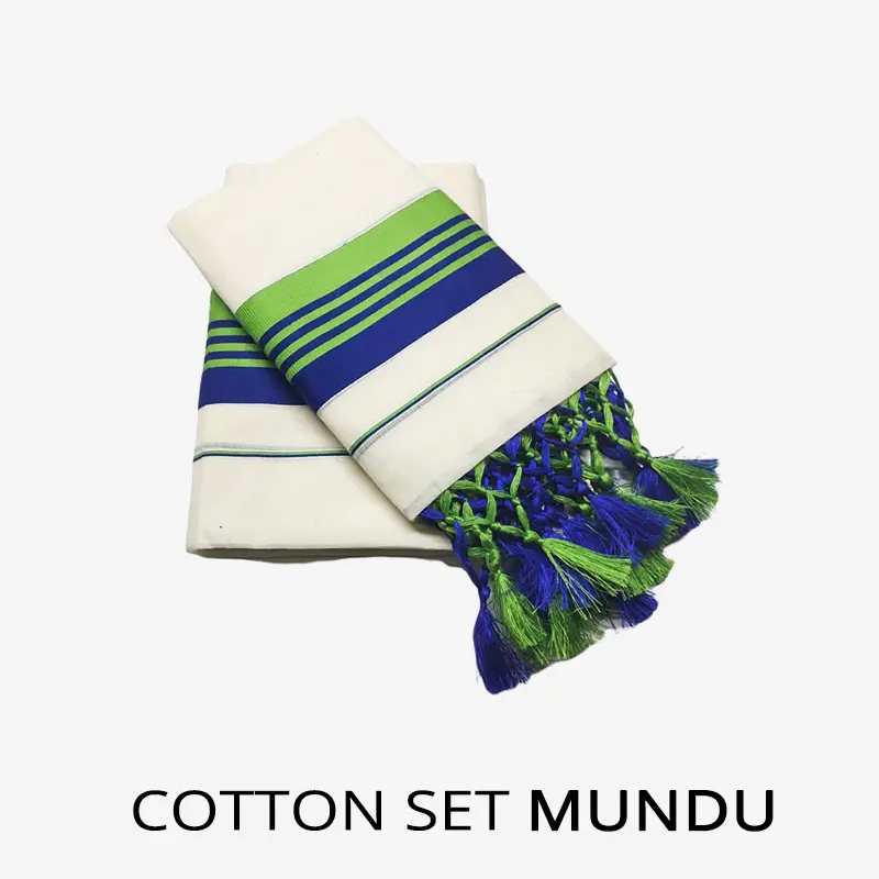 SKT Kasavu Cotton Set Mundu Saree Kunjam With Blouse 