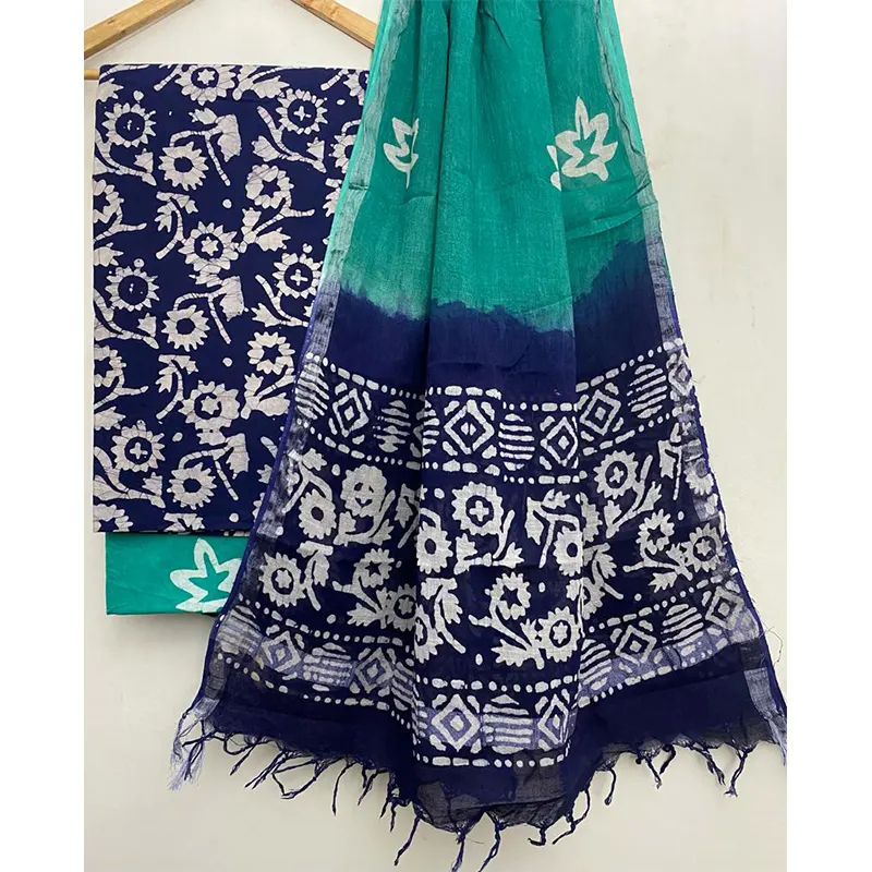 Material with linen dupatta