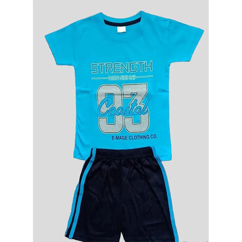 Boys T shirt & Shorts Set (blue & dark blue)