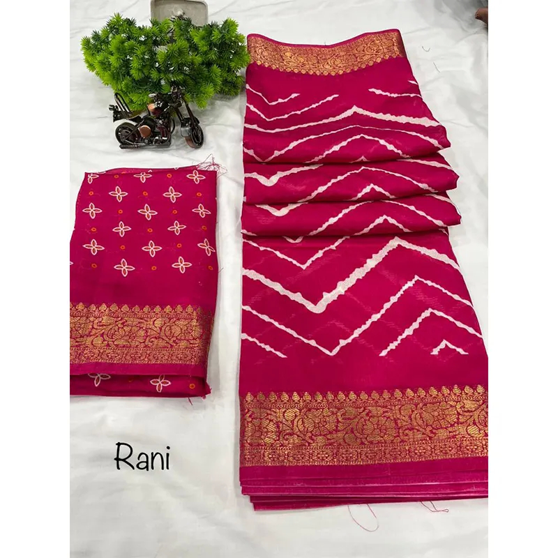 Soft cotton leheriya sarees