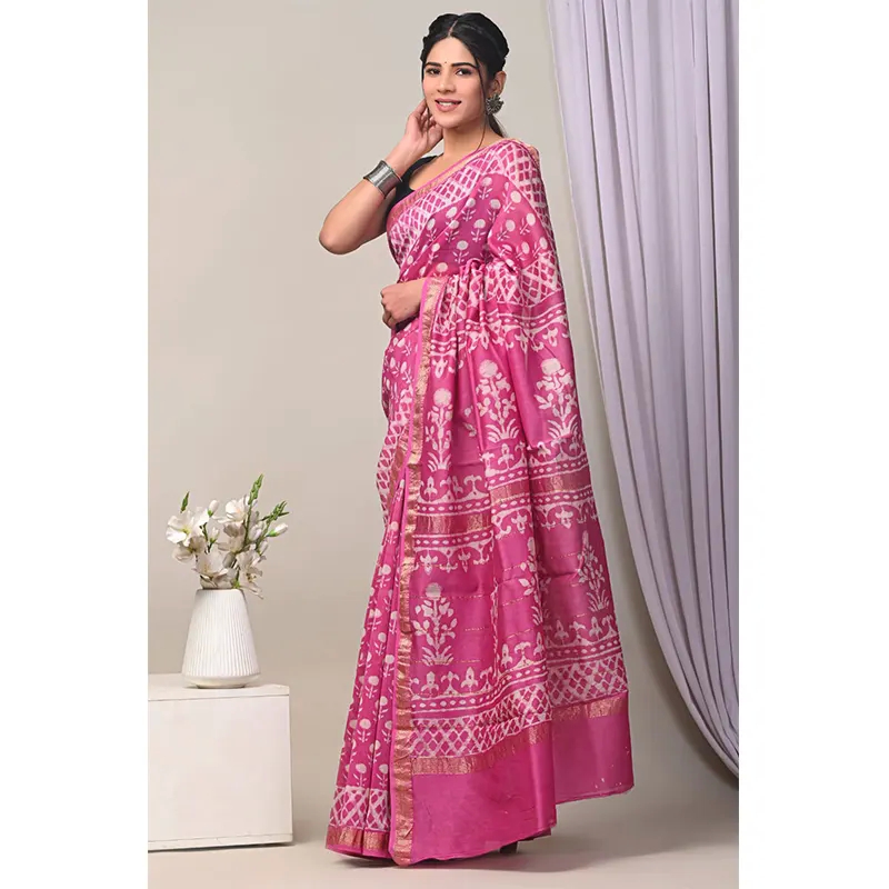 MAHESHWARI SILK sarees (pink)