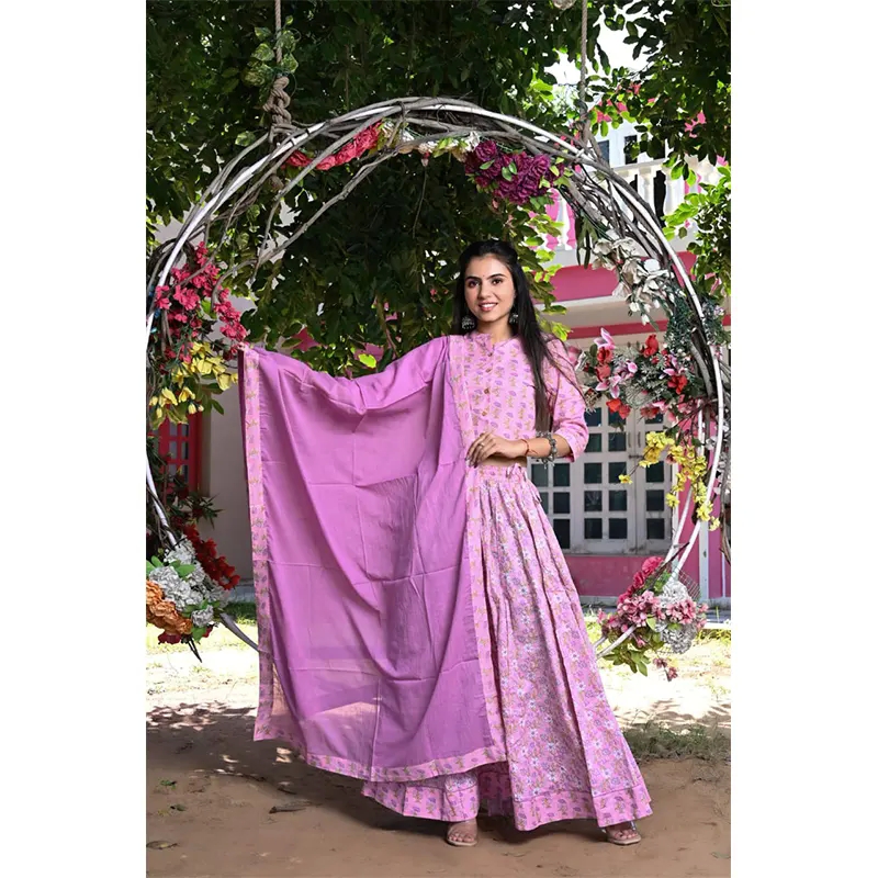 Lehenga choli crop top & skirt (pink)
