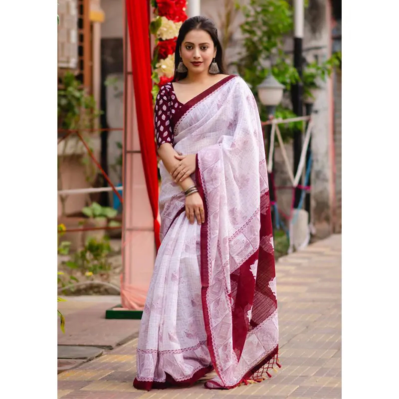 printed silk saree 