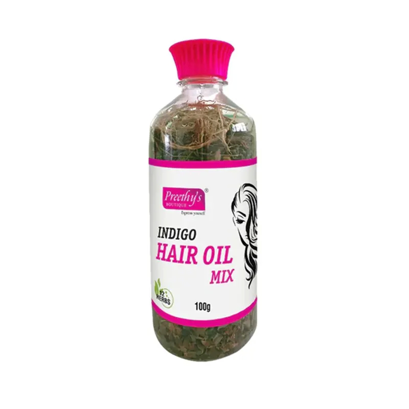 Preethy's Boutique Hair Oil Mix with indigo leaves