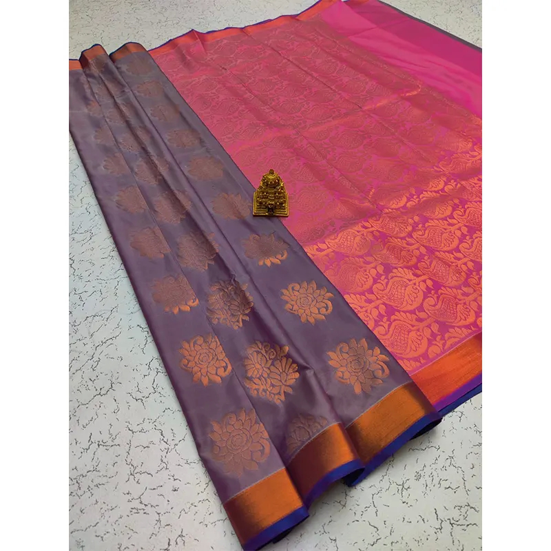 Kanchi special soft silk sarees (flower Butta print)