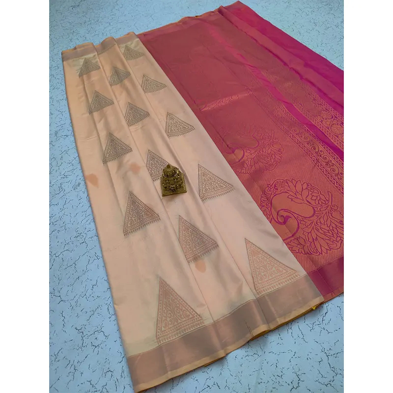 Kanchi special soft silk sarees (triangle Butta print)