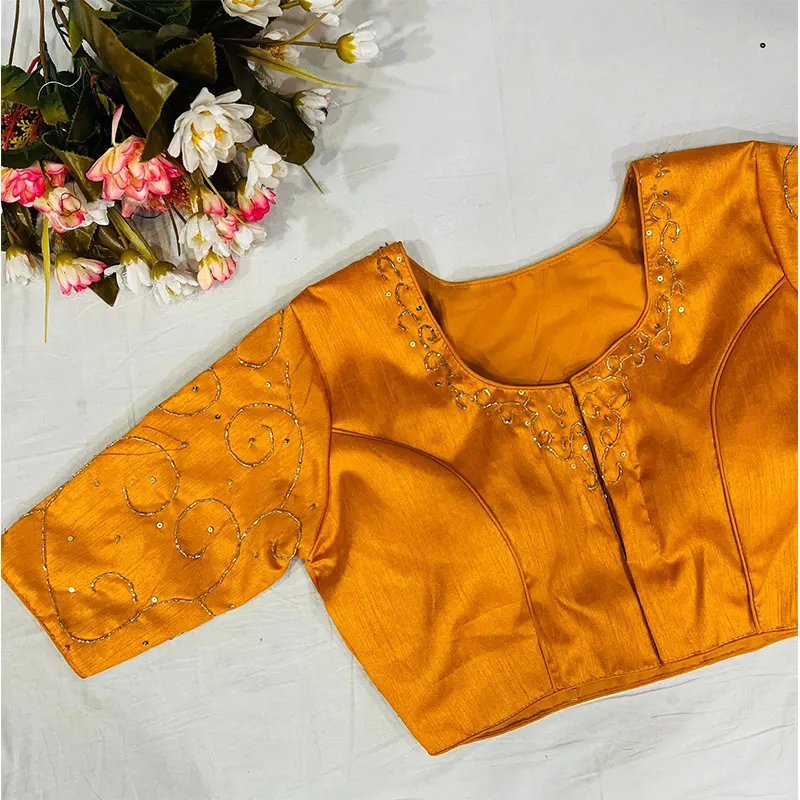 Purely silk handmade work blouse