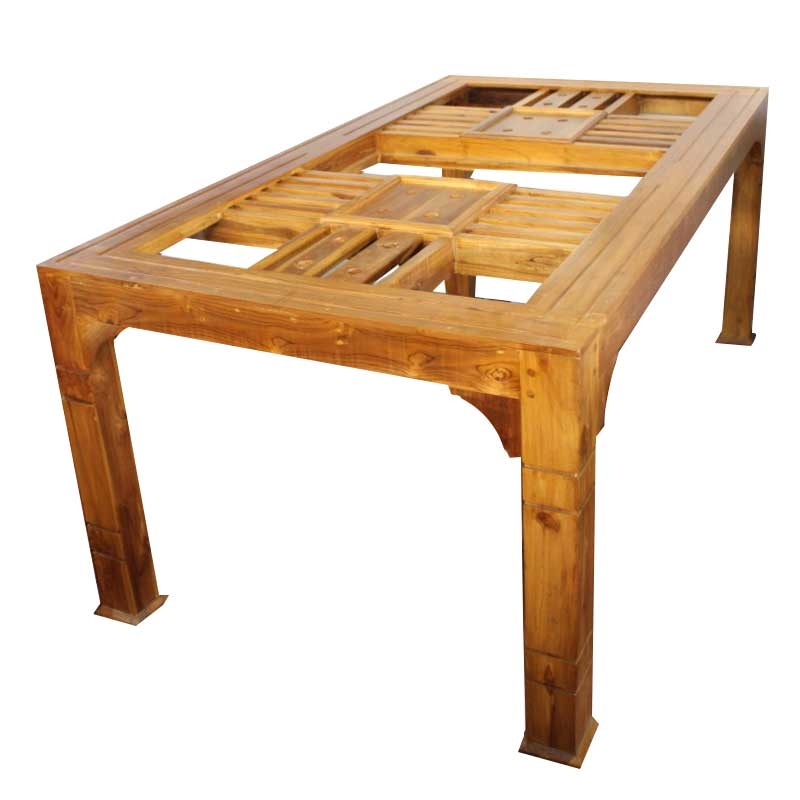 6 seated teak wood dining table 
